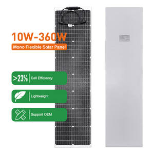 Paneles Solares Flexibles Monocristalinos Ultra Delgados de 100W, 200W, 300W, <span class=keywords><strong>Placa</strong></span> de Energía <span class=keywords><strong>Solar</strong></span> Ligera <span class=keywords><strong>para</strong></span> RV, Barco, Autocaravana, Camioneta - Product Image 2