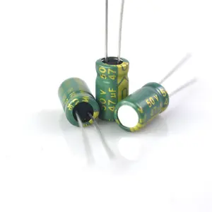 Neuer 47UF/50V 6,3*11 High Gold Schriftzug auf grünem Hintergrund Aluminium-Elektrolyt kondensator für Unterhaltung elektronik geräte