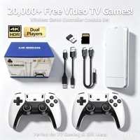 Console de jeu portable M15, classique, rétro, PSP, PS1, TV, stick, HD 4K, sans fil, 2,4 GHz, carte mémoire TF 64 Go, plus de 20 000 jeux, multi-systèmes