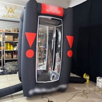 Cabine de Jeu Gonflable Noire pour Décoration d'Arcade - Boîte à Argent Gonflable Personnalisée