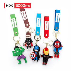 Llavero de PVC Blando 3D de Fabricante Auditado, Llavero de Goma y Silicona 3D de Dibujos Animados, Sedex, MOQ de 3000 Piezas para Promociones y Mosquetones - Product Image 1