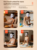 Masque facial LED infrarouge 850 nm pour usage domestique, rajeunissement de la peau par photons, anti-rides, éclaircissant, réparation des peaux abîmées, masque de beauté