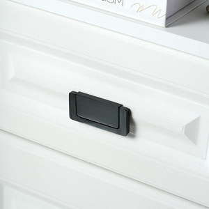 JAYA High Quality Striped <strong>Brass</strong> Single Hole Drawer Cabinet Door Copper Handle Black Wardrobe Door Handle - Product Image 6