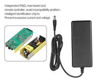 Adaptador de Corriente CA/CC de Escritorio HYT 12V 5A 3A 45W-72W con Certificación ETL CE PSE, Material de PC para Luces LED