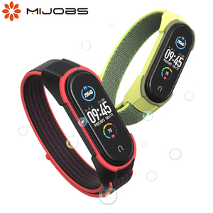 Mijobs para Xiaomi <span class=keywords><strong>Mi</strong></span> banda <span class=keywords><strong>5</strong></span> <span class=keywords><strong>Mi</strong></span> banda 4 <span class=keywords><strong>Mi</strong></span> banda 3 Nylon pulsera <span class=keywords><strong>pulseras</strong></span> del arco iris para Correa accesorios de - Product Image 1