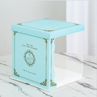 Faveurs de mariage, boîte à gâteau transparente, boîte en plastique personnalisée, boîte à gâteau transparente de cadeau de mariage à emballage haut
