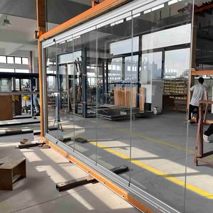 <span class=keywords><strong>Puerta</strong></span> Plegable Interior sin Marco, <span class=keywords><strong>Puerta</strong></span> Corredera de Vidrio Templado para <span class=keywords><strong>Terraza</strong></span>, Cortina de Vidrio, Pared Divisoria Plegable para Patio, 10 mm - Product Image 1