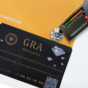 Đá quý trang sức, đá rời, màu xám đặc biệt, kim cương tổng hợp hiếm, cắt kiểu Emerald, Moissanite tổng hợp - Product Image 5