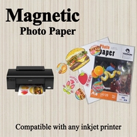 Kertas Foto Magnetik Inkjet Logo Kustom A4 Glossy Matte, Lembaran Magnet yang Dapat Dicetak untuk Proyek Iklan Foto Kustom, Kerajinan DIY