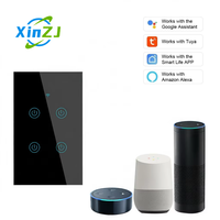 Interrupteurs muraux intelligents Wi-Fi Tuya XZJ, compatibles avec les systèmes de maison connectée, pour panneaux de commande domestiques standard américains