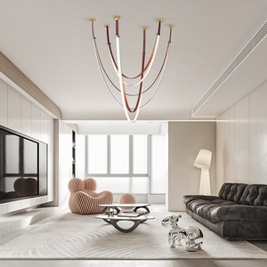Italian Minimalist Designer Large <b>Chandeliers</b> & Pendant <b>Lights</b> for Villas & Duplexes Living Room & Bar Counter Lighting - Product Image 1