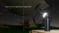 Kit de camping compact 5 en 1 dans un sac, chargeur sans fil 15000mAh 15W, câble USB rapide, ventilateur, lampe LED, anti-moustiques, trépied