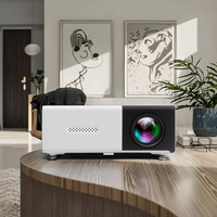 Projecteur LED LCD portable de poche 2025 YG300 Android 9, haute luminosité (20 ANSI Lumens), compatible 4K, stéréo HIFI, courte focale
