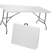 Haute qualité Offre Spéciale moderne réunion en plastique plier blanc rectangulaire 6ft table pliante extérieur 6ft vente en gros
