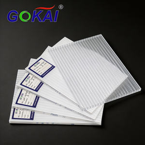 Plaque de <span class=keywords><strong>polycarbonate</strong></span> <span class=keywords><strong>alvéolaire</strong></span> transparente anti-UV 6mm 8mm 10mm 12mm pour toiture, serre et panneaux solaires, découpe sur mesure - Product Image 1