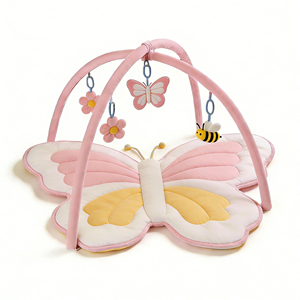 Alfombra de Juego para Bebés Verde con 6 Juguetes Desmontables, Fácil de Instalar, Alfombra de Actividades para Bebés, Regalo Ideal, Hecha de Poliéster - Product Image 3