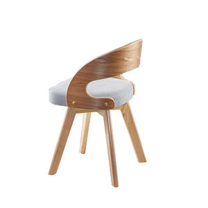 Chaise rotative moderne à usage hôtelier pour salle à manger, pieds en bois et caoutchouc, siège en tissu, nouvelle collection <span class=keywords><strong>2020</strong></span> - Product Image 4