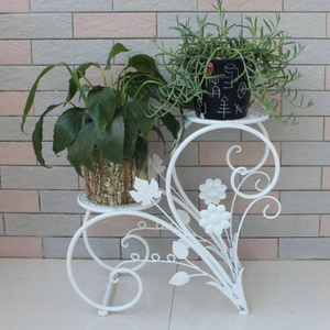 Estantes de flores de hierro forjado Estante de flores para macetas, Estante de almacenamiento de pie para balcón, Estante de flores para el hogar interior - Product Image 6