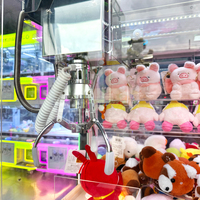 Machine à griffes compacte pour 4 joueurs, machine d'arcade à double niveau, machine à griffes à jouets à fort potentiel de revenus pour centre commercial