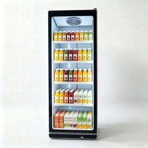 Refrigerador Exhibidor de Bebidas Vertical con Puerta de Vidrio, Enfriamiento por Aire, Sin Escarcha, Comercial, de Una Puerta, para Supermercados y Cafeterías - Product Image 1