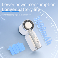 Ventilateur portable rechargeable XKC Mini avec moteur sans balais - Portable pour une utilisation en extérieur, à la maison et à l'hôtel