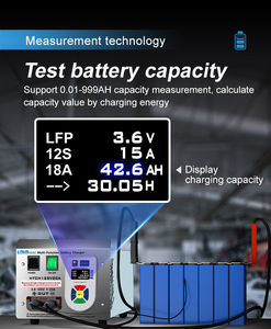 Caricabatterie Regolabile HeltecEnergy 60V <span class=keywords><strong>30A</strong></span>/125V 20A/125V <span class=keywords><strong>30A</strong></span> con Test di Temperatura e Capacità, Caricatore Intelligente per Batterie LFP e Li-ion - Product Image 2