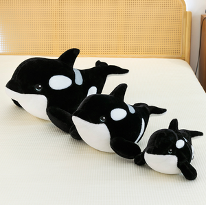 Peluche a Forma di Balena Nera, Giocattolo Animale Marino Realistico, Regalo Promozionale, Campione Gratuito - Product Image 4