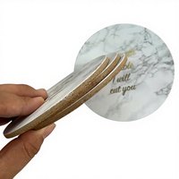 Sous-verres ronds en liège écologiques de conception classique avec impression recto-verso, promotion Giftway