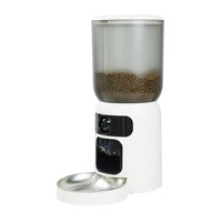 Distributeur intelligent avancé pour animaux de compagnie 6L ABS avec caméra 2MP, Wi-Fi double bande, laser ludique, vision nocturne et contrôle à distance via application pour l'alimentation des chats et chiens en intérieur