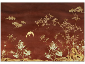 Zhenling Impression numérique Bourgogne Pékin Grues volantes Nuages de bon augure Fond d'écran - Product Image 4