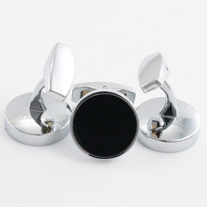 Tùy chỉnh thiết kế ban đầu đám cưới Khuy măng sét nhà sản xuất của phụ nữ kim loại trống biểu tượng Khuy măng sét cho nam giới - Product Image 3