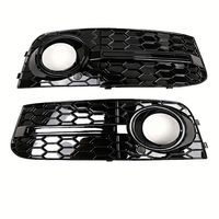 YW969 pour Audi A4B8 S4 08-12, cadre de phare antibrouillard en maille, grille inférieure, bande noire, grille inférieure en nid d'abeille, cadre de phare antibrouillard en maille