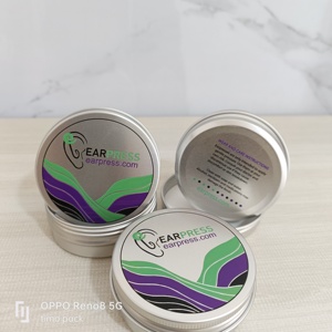 Bocaux cosmétiques <span class=keywords><strong>TIMO</strong></span> <span class=keywords><strong>T</strong></span>-05 en aluminium de qualité alimentaire, 60 ml (2 oz), empilables, ronds peu profonds, auto-scellants, hermétiques, anti-odeurs, avec couvercle antidérapant en plastique - Product Image 5