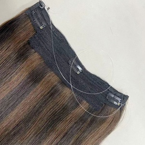 <span class=keywords><strong>Extensiones</strong></span> de Cabello Humano al por Mayor, Doble Trama, Cutícula Alineada, 100g, Tipo Halo - Product Image 4