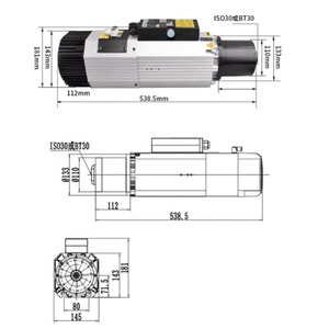 มอเตอร์แกนหมุน CNC LY 9.0kW Bt40 Bt30 พร้อมลูกปืนสำหรับอุปกรณ์เครื่องจักรกลซีเอ็นซี 220V/380V 24000rpm - Product Image 6
