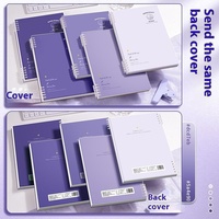 B5 dégradé violet cahier à feuilles mobiles A4 étudiant manuel en cuir PU papier personnalisé pour Journal Composition organisateur cadeau