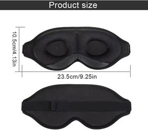Masque pour les yeux et bouchons d'oreille super doux en mousse à mémoire de forme pour les yeux noirs Extension de cils avec les yeux bandés <span class=keywords><strong>méditation</strong></span> personnalisée - Product Image 3