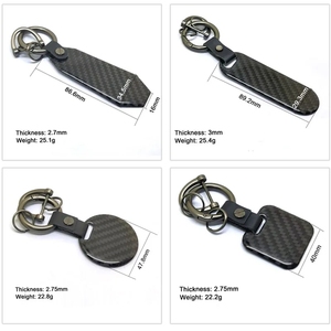 Metal Custom Round Car Keychain Leather <b>Key</b> <b>Ring</b> Keychain Accessories Stainless Steel Carbon Fiber Keychain - Product Image 6