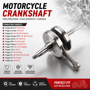 Cigüeñal de Motocicleta para Piaggio Beverly, Carnaby, Fly, Hexagon, GTX, Liberty, MP3, Skipper, Typhoon, X <span class=keywords><strong>Evo</strong></span>, <span class=keywords><strong>X7</strong></span>, X8, X9, Zip 125, 150, 2V, 4V - Product Image 1