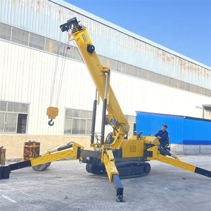 מכירות ישירות מהיצרן JN-SPT CE מיני עגורן זחלילי הידראולי מלא עגורן עכביש חשמלי/דיזל 5 טון פעולות הרמה בחלל קטן - Product Image 5