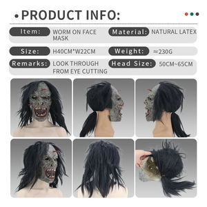 Mascarilla <span class=keywords><strong>de</strong></span> látex <span class=keywords><strong>de</strong></span> cara completa para adultos, máscara para fiesta, Festival fantasma, Halloween, Pascuas, Horror, fantasma, <span class=keywords><strong>Diablo</strong></span> - Product Image 2
