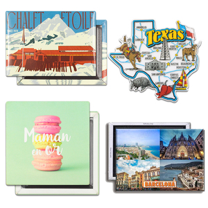 Imán de nevera personalizado 3D Metal hogar madera resina decoración pegatina magnética hojalata refrigerador recuerdo turístico imán de nevera de estaño - Product Image 3