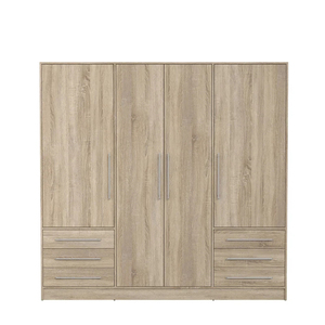 Armario Independiente de 4 Puertas con Diseño de Marco de Alta Calidad, Amplio Espacio de Almacenamiento, para Dormitorio, Habitación <span class=keywords><strong>Juvenil</strong></span>, Moderno, de Madera - Product Image 1