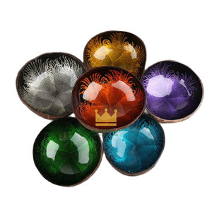 ชามมะพร้าวเคลือบเงาทำมือจากเวียดนาม เป็นมิตรกับสิ่งแวดล้อม ทนทาน น้ำหนักเบา เหมาะสำหรับเสิร์ฟอาหาร ใช้ในครัวเรือน งานฝีมือคิงแฮนด์คราฟต์ ราคาถูก - Product Image 3