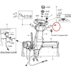 Interrupteur d'essuie-glace Doosan Daewoo pour chariot élévateur D50S D80S D160S 24V DC ABS, commande de stationnement pour chariot élévateur électrique - Product Image 3