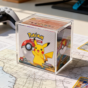 Caja de Acrílico Personalizable para Cartas Pokémon con Tapa Magnética, Caja de Acrílico Pulido y Engrosado para Guardar Cartas Pokémon - Product Image 1