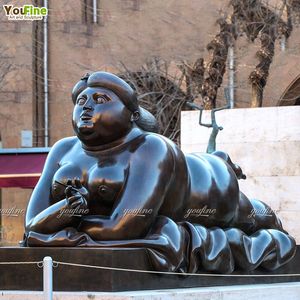 Escultura de Arte de Mujer Desnuda Acostada, Moderna, de Bronce Fundido, Tamaño Real, para Jardín Exterior - Product Image 6