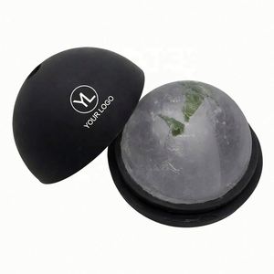 Custom Logo Large Silicone Ice Ball Mold Whiskey Ice Sphere <b>Maker</b> for Corporate Bar Events - Product Image 1