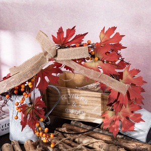 CallaFloral ผนังดอกไม้ประดิษฐ์รูปครึ่งวงกลมสีแดงเมเปิล สำหรับตกแต่งบ้าน งานแต่งงาน รุ่น CF01195 - Product Image 1