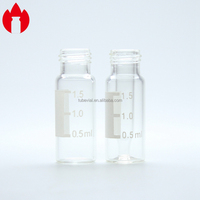 Botol kaca sekrup sampel bening bahan laboratorium 1.5ml dengan tutup plastik PP